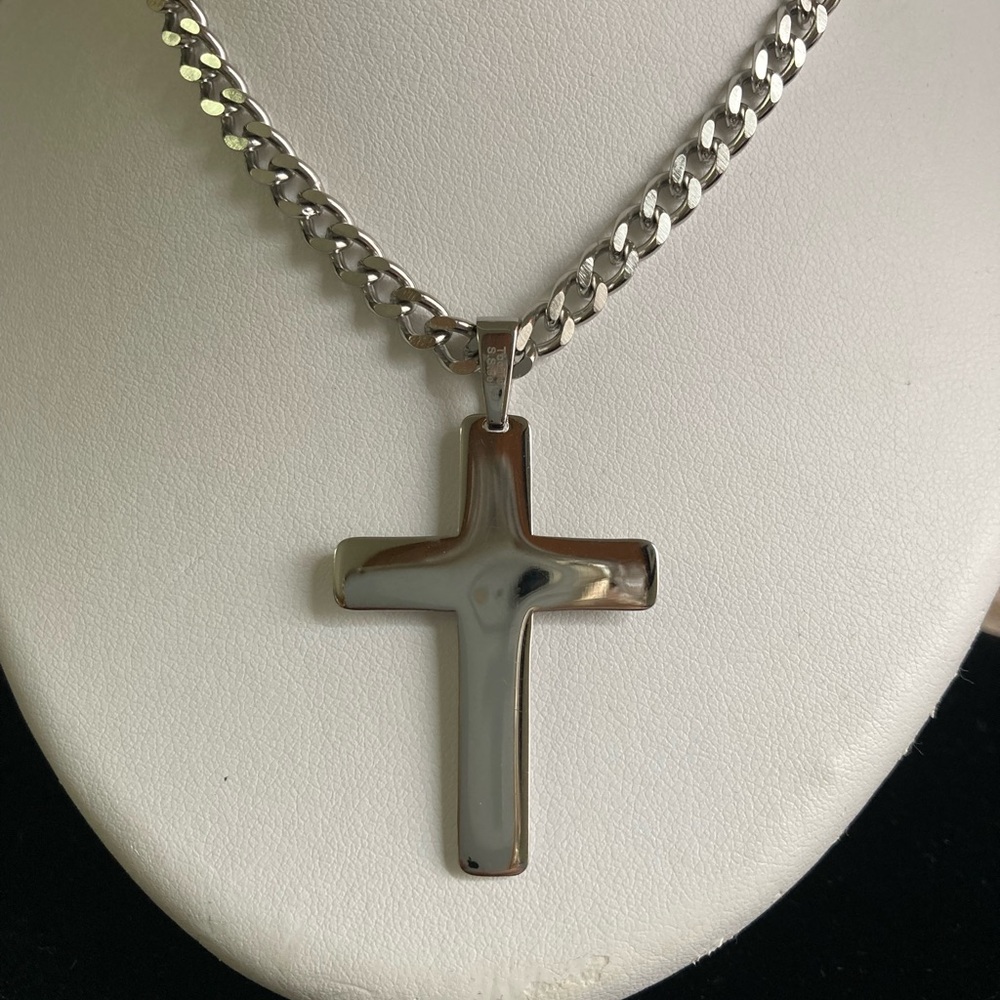 Stainless Steel Cross and chain. 20”